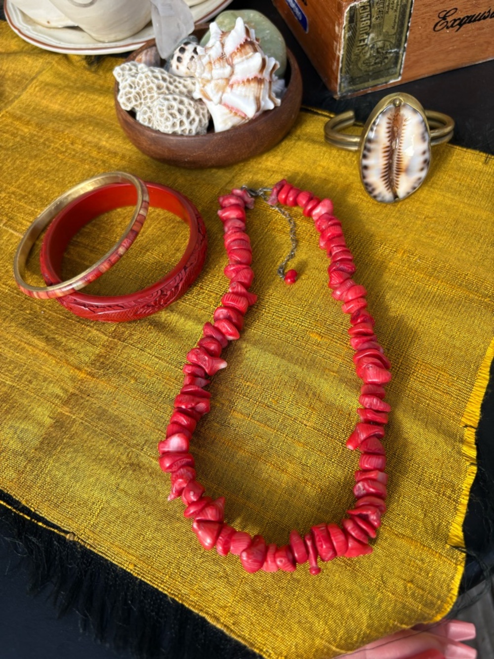 Vintage Red Coral Necklace
